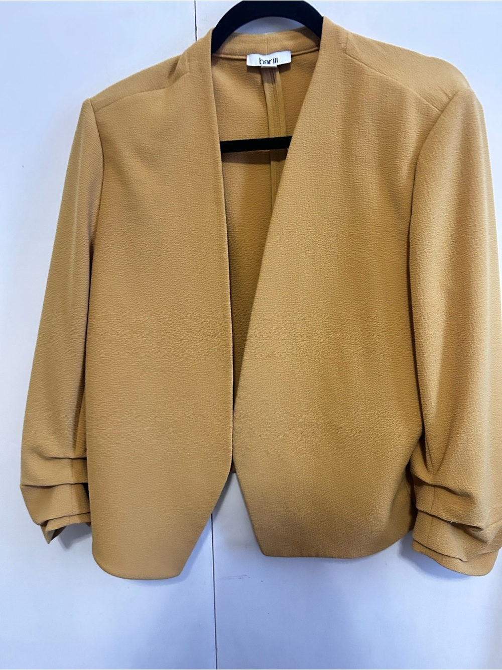 Bar III Mustard Open-Front Blazer Jacket